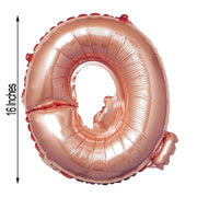 1 pc 16" Mylar Foil Balloon - Rose Gold Letters