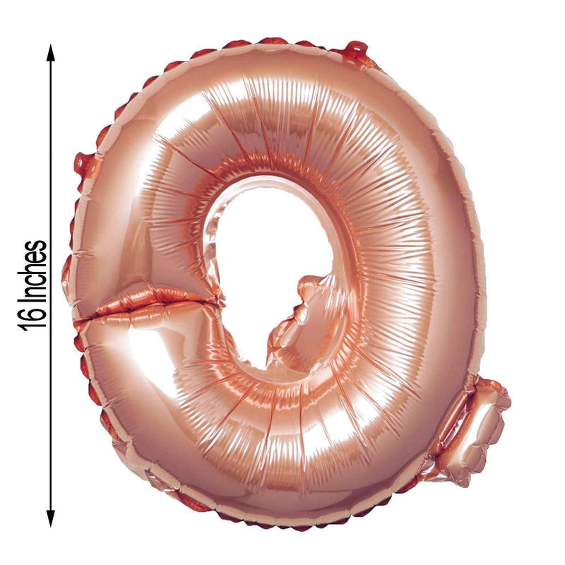 1 pc 16" Mylar Foil Balloon - Rose Gold Letters