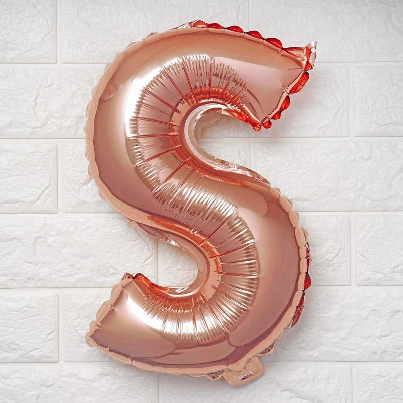 1 pc 16" Mylar Foil Balloon - Rose Gold Letters