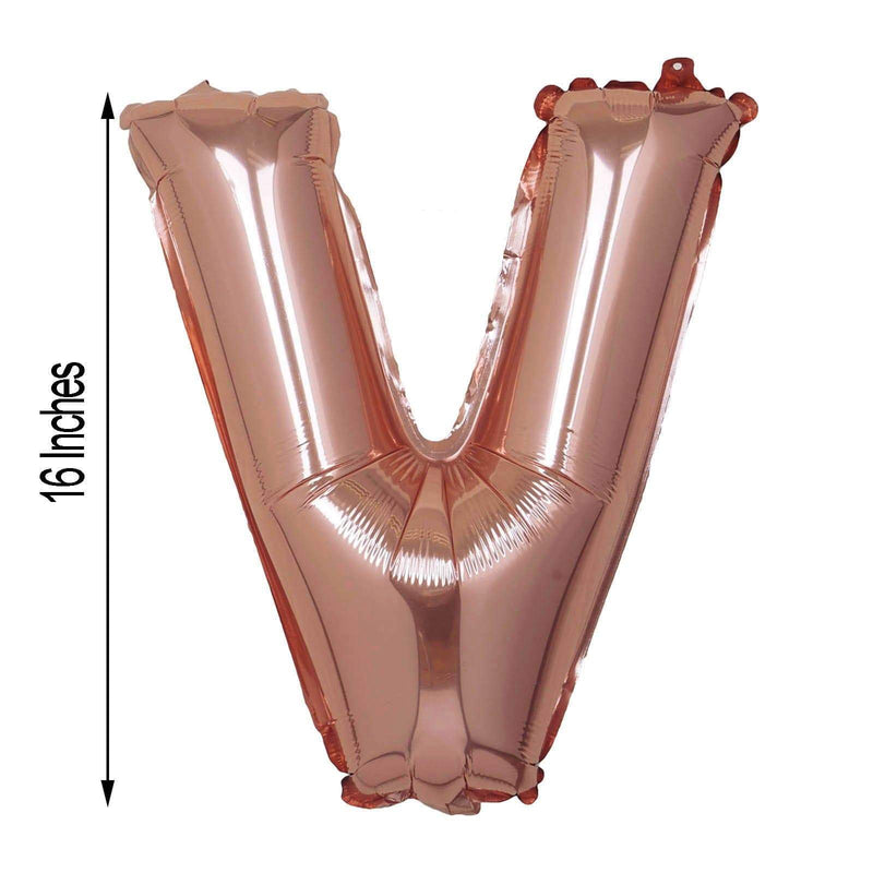 1 pc 16" Mylar Foil Balloon - Rose Gold Letters
