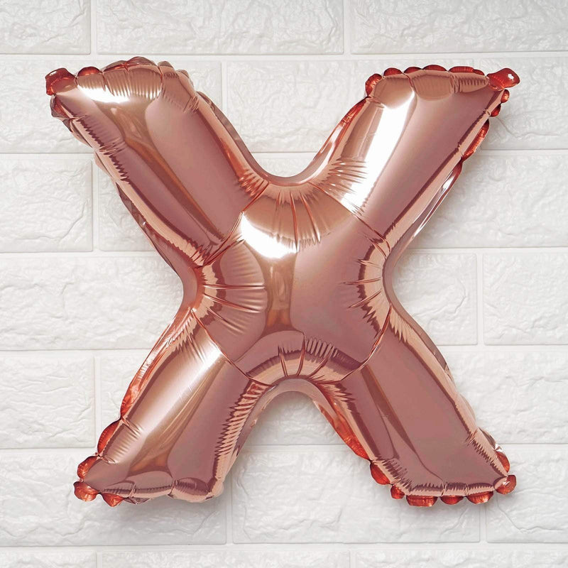 1 pc 16" Mylar Foil Balloon - Rose Gold Letters