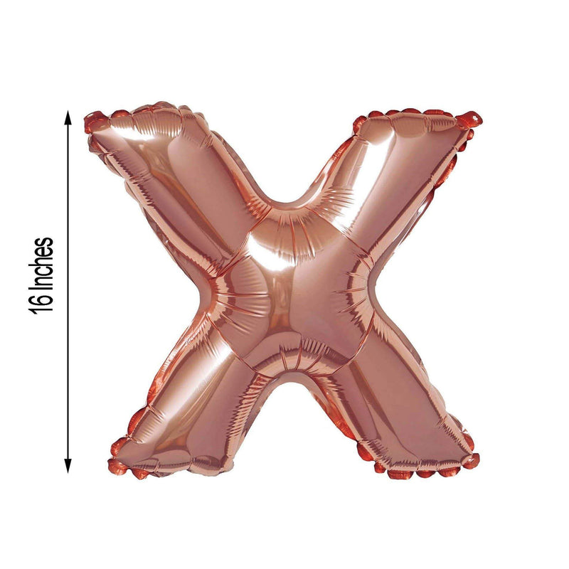 1 pc 16" Mylar Foil Balloon - Rose Gold Letters