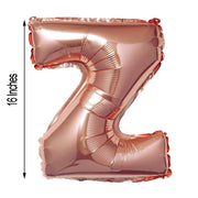 1 pc 16" Mylar Foil Balloon - Rose Gold Letters