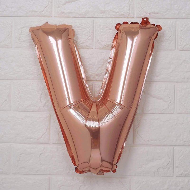 1 pc 16" Mylar Foil Balloon - Rose Gold Letters