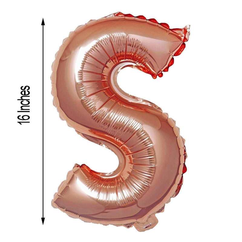 1 pc 16" Mylar Foil Balloon - Rose Gold Letters