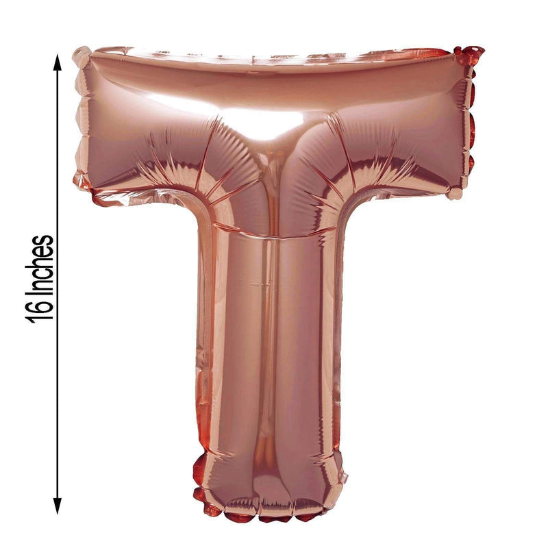 1 pc 16" Mylar Foil Balloon - Rose Gold Letters