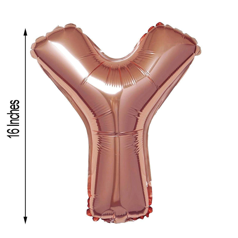 1 pc 16" Mylar Foil Balloon - Rose Gold Letters