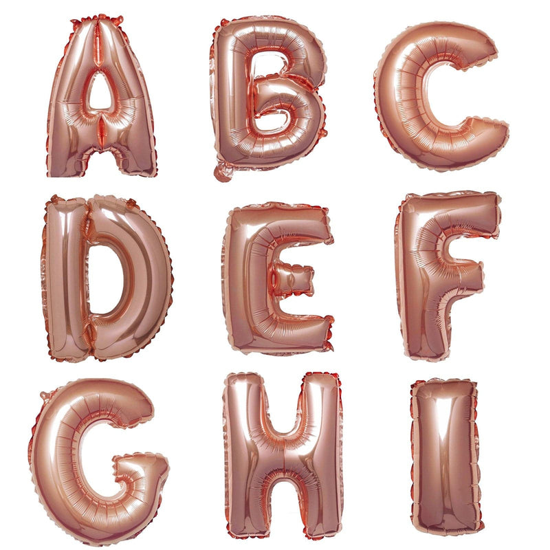 1 pc 16" Mylar Foil Balloon - Rose Gold Letters