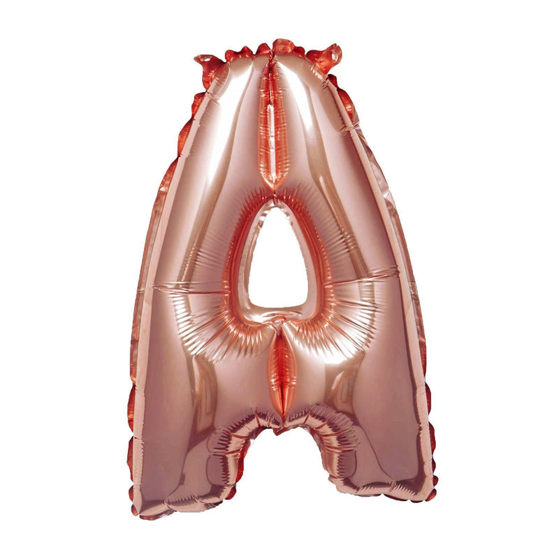 1 pc 16" Mylar Foil Balloon - Rose Gold Letters BLOON_16RG_A