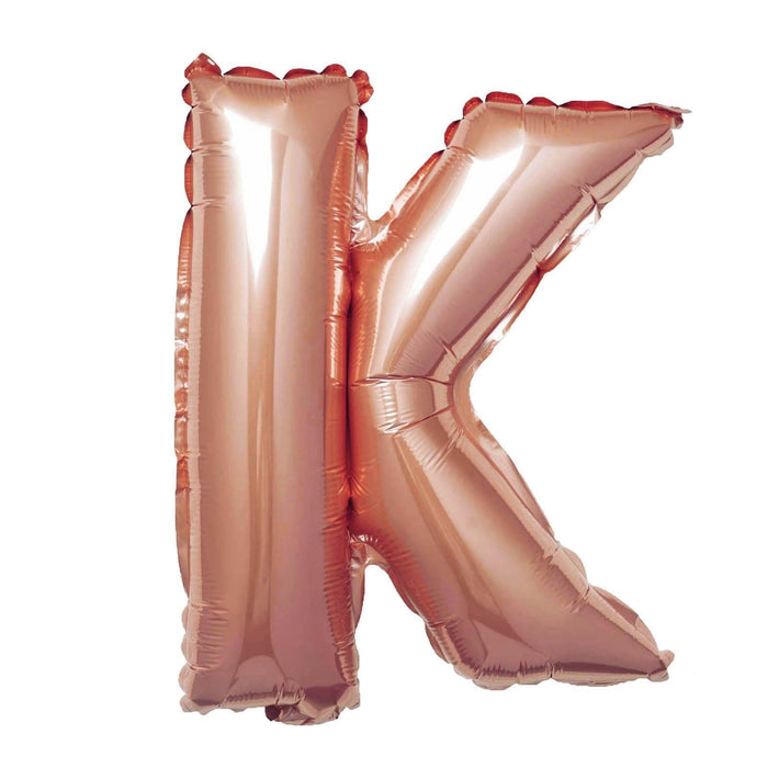 1 pc 16" Mylar Foil Balloon - Rose Gold Letters BLOON_16RG_K