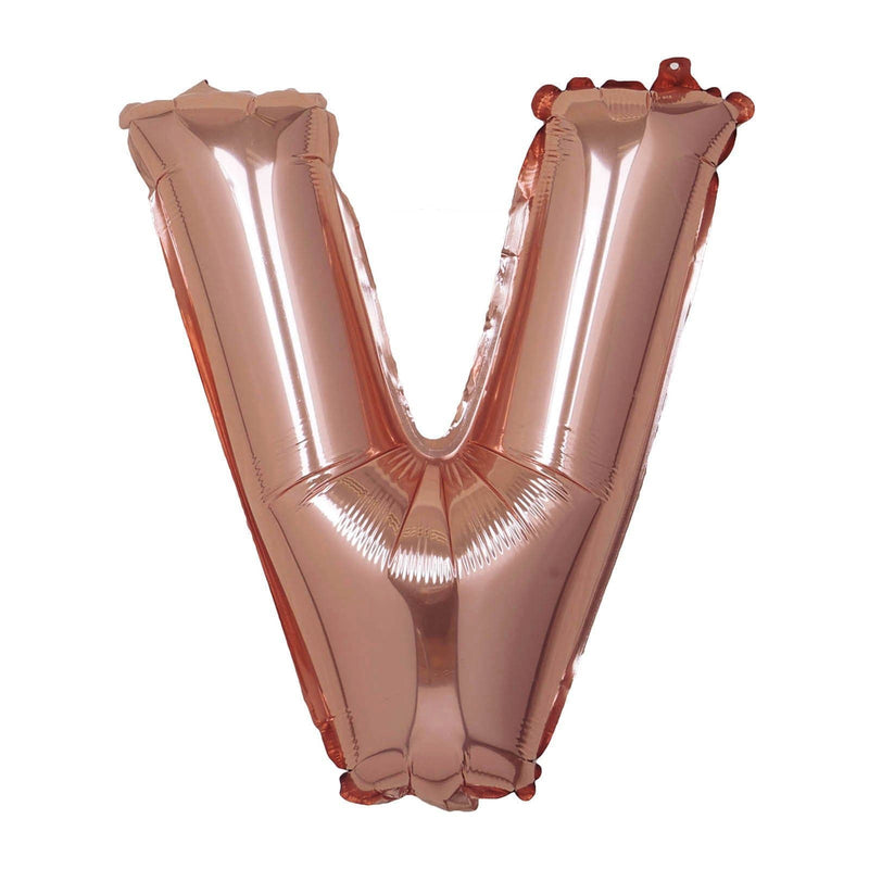 1 pc 16" Mylar Foil Balloon - Rose Gold Letters BLOON_16RG_V