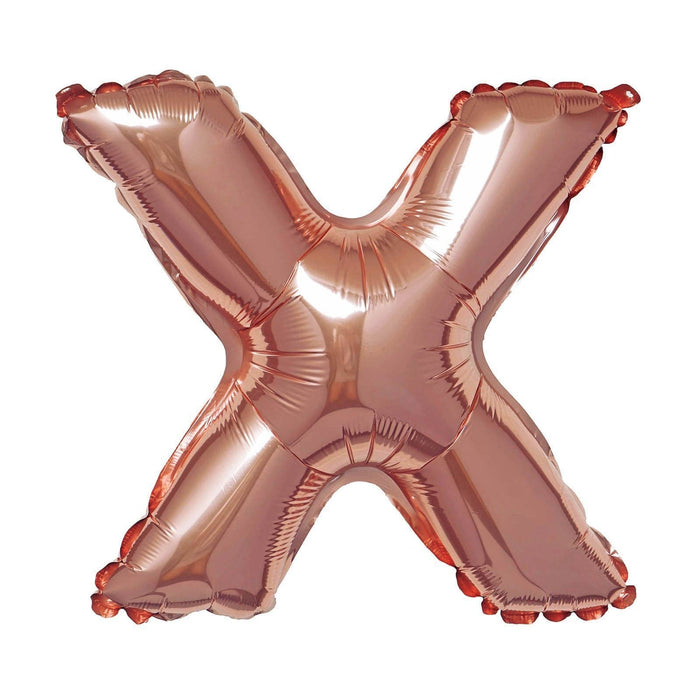 1 pc 16" Mylar Foil Balloon - Rose Gold Letters BLOON_16RG_X
