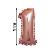 1 pc 16" Mylar Foil Balloon - Rose Gold Numbers