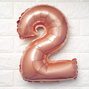 1 pc 16" Mylar Foil Balloon - Rose Gold Numbers