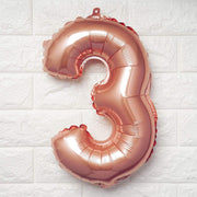 1 pc 16" Mylar Foil Balloon - Rose Gold Numbers