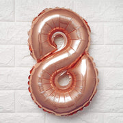 1 pc 16" Mylar Foil Balloon - Rose Gold Numbers