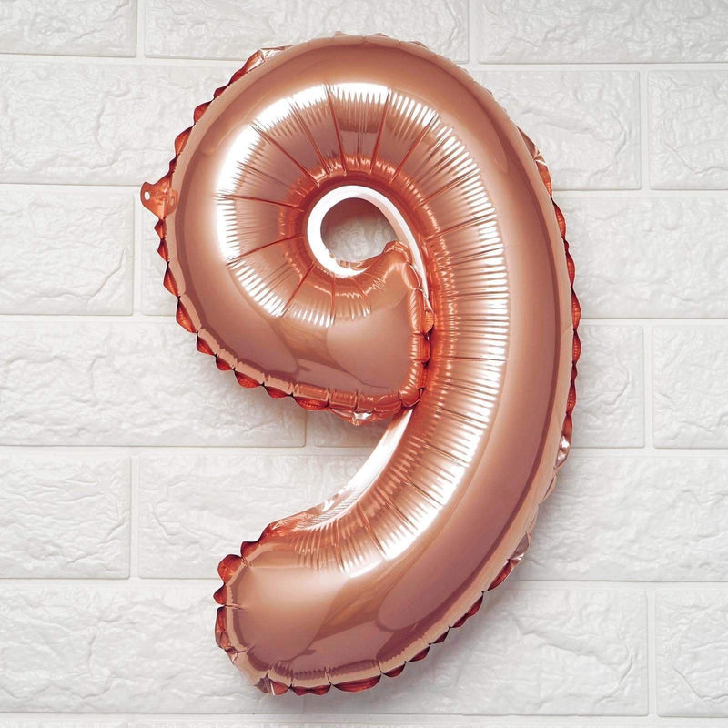 1 pc 16" Mylar Foil Balloon - Rose Gold Numbers