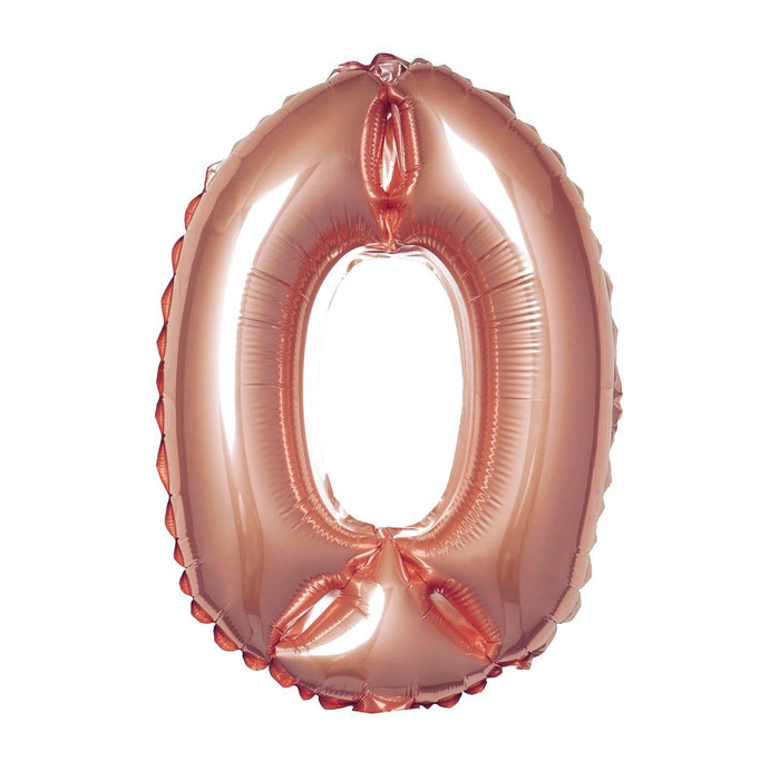 1 pc 16" Mylar Foil Balloon - Rose Gold Numbers BLOON_16RG_0