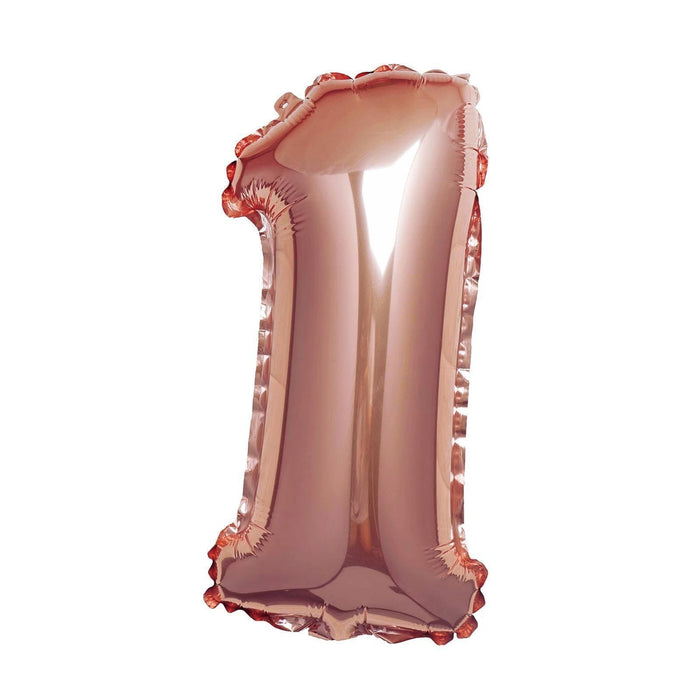 1 pc 16" Mylar Foil Balloon - Rose Gold Numbers BLOON_16RG_1