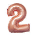 1 pc 16" Mylar Foil Balloon - Rose Gold Numbers BLOON_16RG_2
