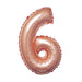 1 pc 16" Mylar Foil Balloon - Rose Gold Numbers BLOON_16RG_6