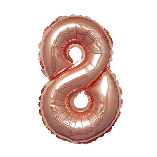 1 pc 16" Mylar Foil Balloon - Rose Gold Numbers BLOON_16RG_8