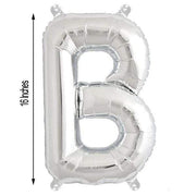 1 pc 16" Mylar Foil Balloon - Silver Letters