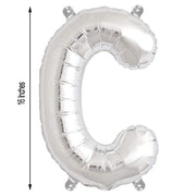 1 pc 16" Mylar Foil Balloon - Silver Letters