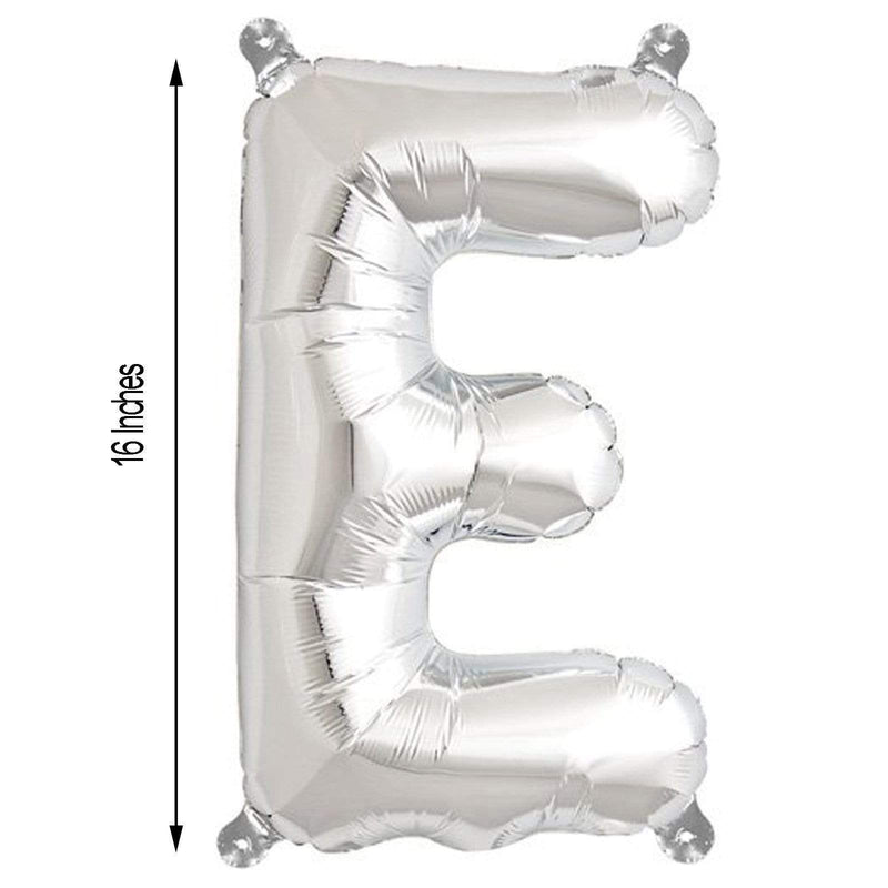 1 pc 16" Mylar Foil Balloon - Silver Letters
