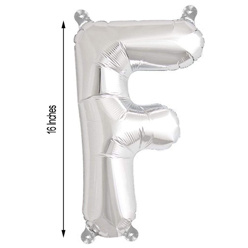 1 pc 16" Mylar Foil Balloon - Silver Letters