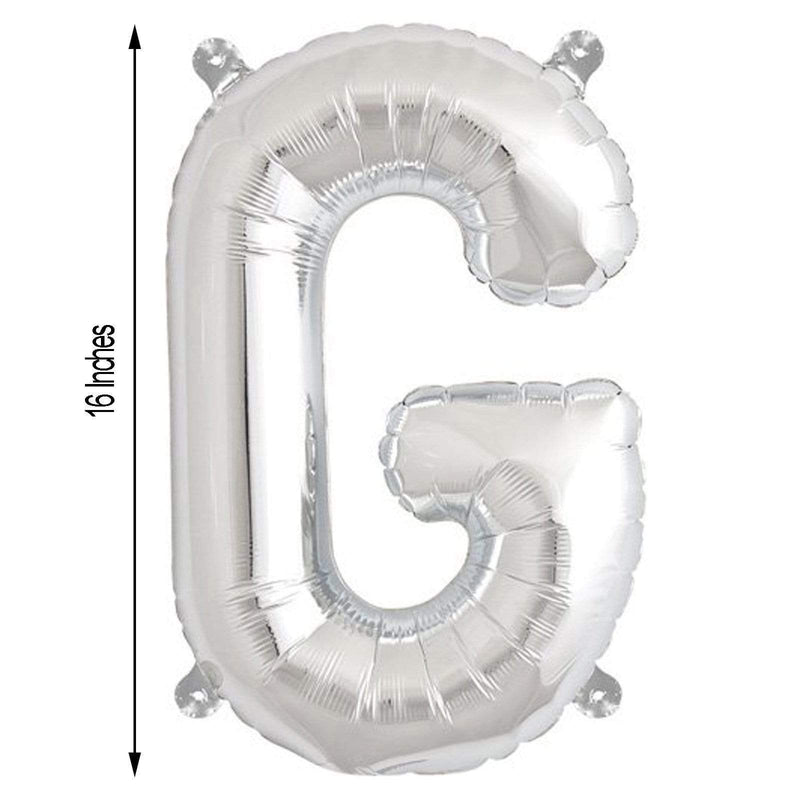 1 pc 16" Mylar Foil Balloon - Silver Letters