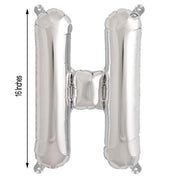 1 pc 16" Mylar Foil Balloon - Silver Letters