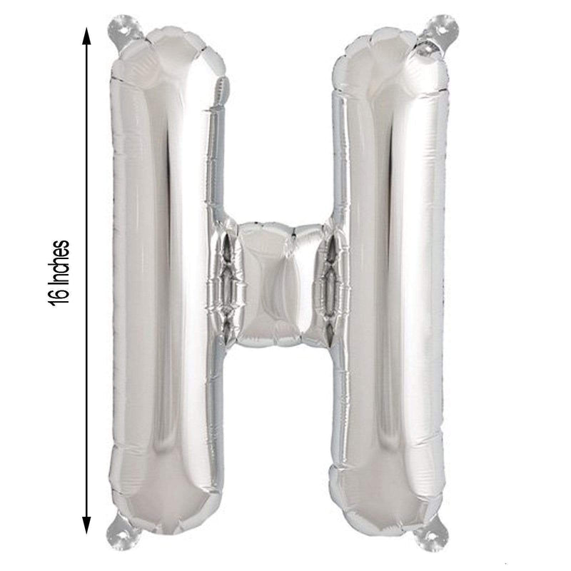 1 pc 16" Mylar Foil Balloon - Silver Letters
