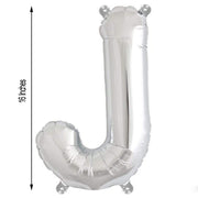 1 pc 16" Mylar Foil Balloon - Silver Letters