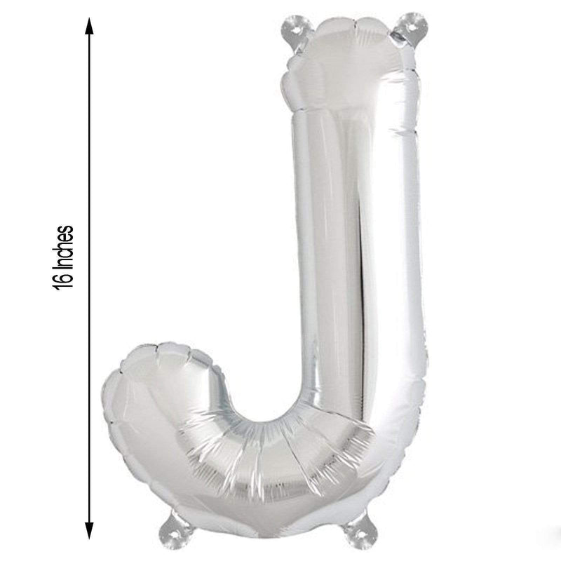 1 pc 16" Mylar Foil Balloon - Silver Letters