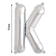 1 pc 16" Mylar Foil Balloon - Silver Letters