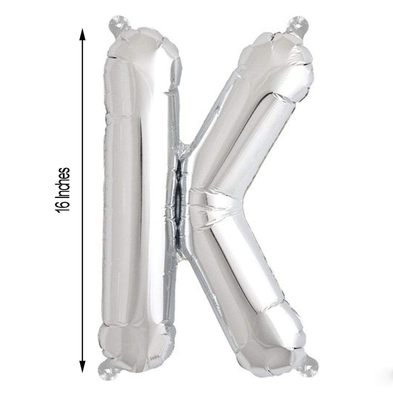 1 pc 16" Mylar Foil Balloon - Silver Letters
