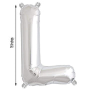 1 pc 16" Mylar Foil Balloon - Silver Letters