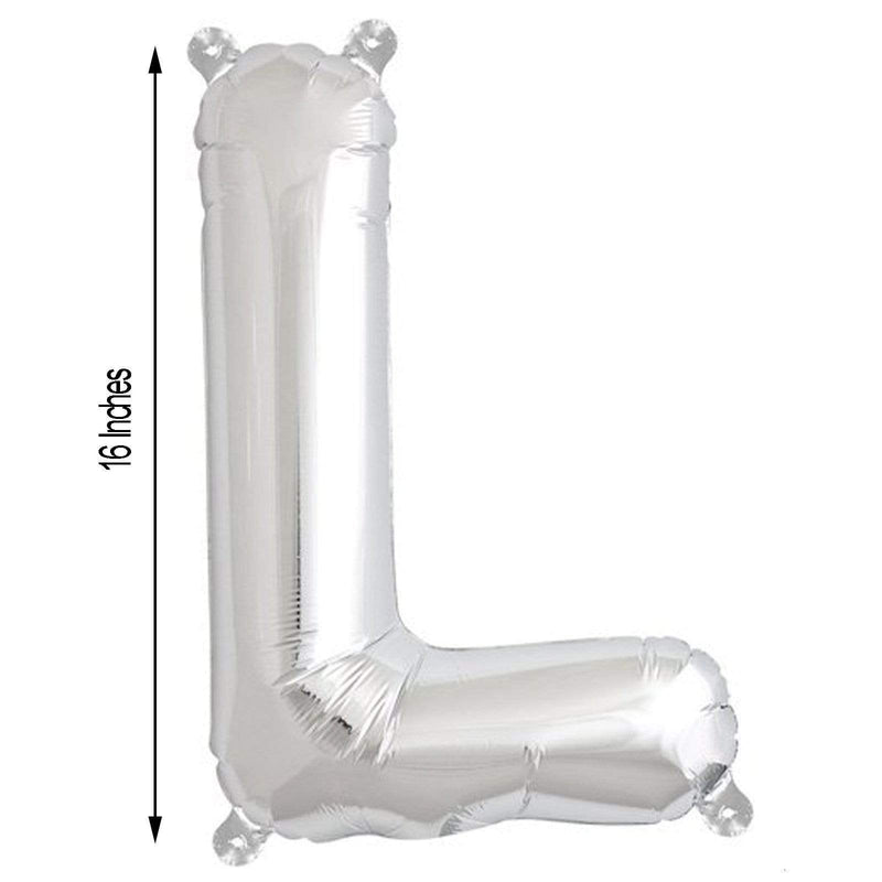 1 pc 16" Mylar Foil Balloon - Silver Letters
