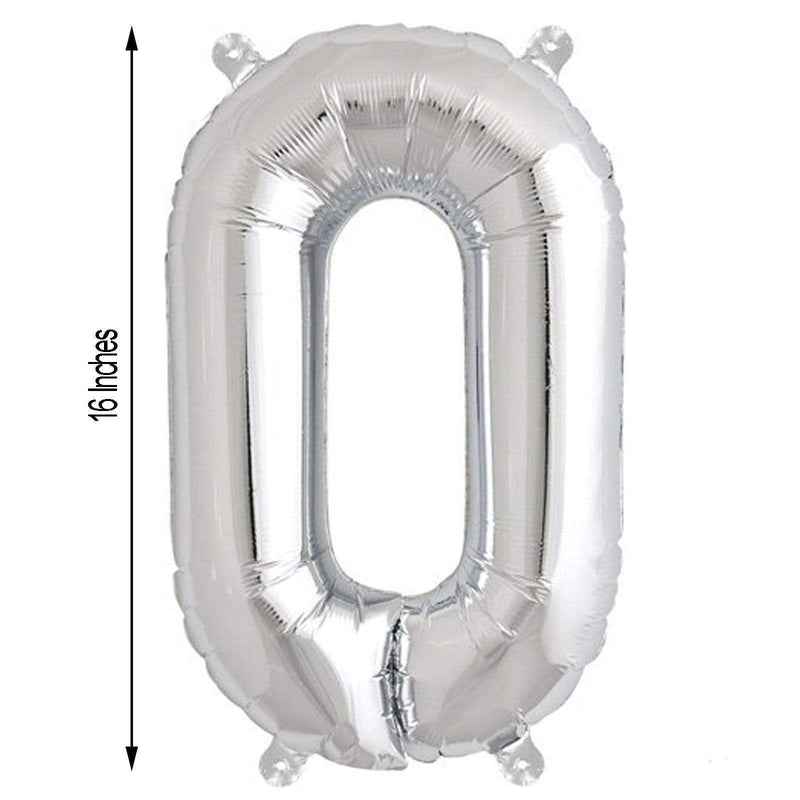 1 pc 16" Mylar Foil Balloon - Silver Letters