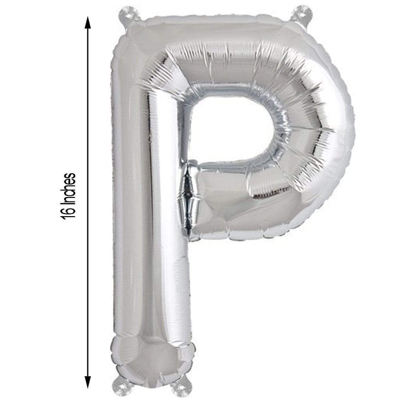 1 pc 16" Mylar Foil Balloon - Silver Letters