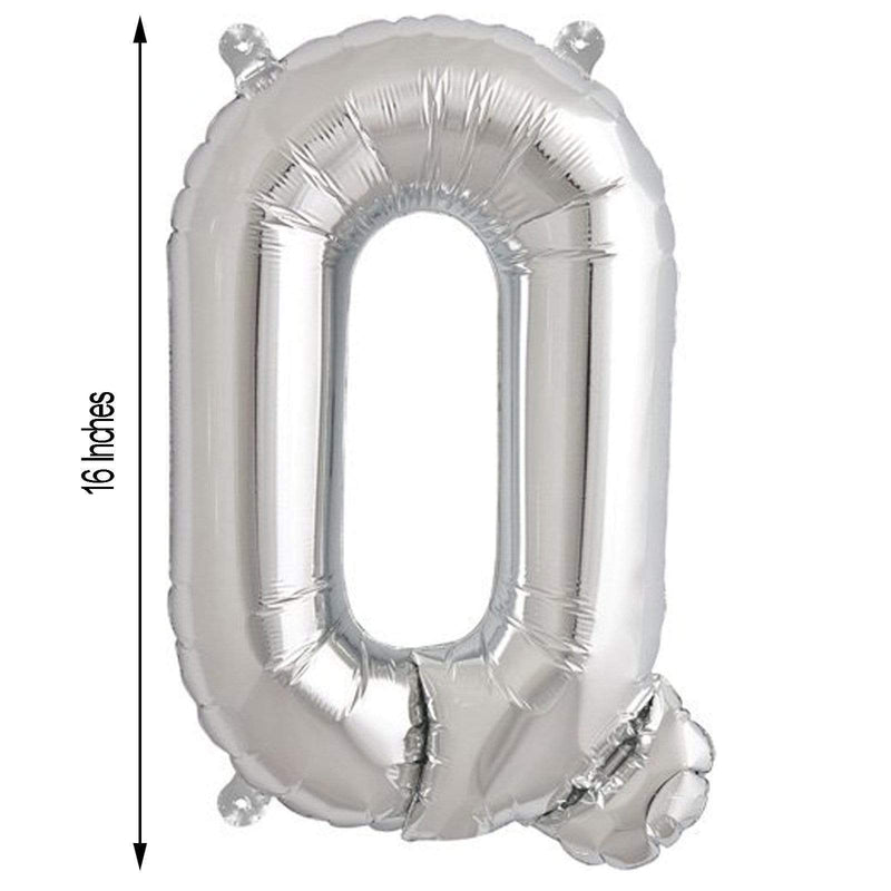 1 pc 16" Mylar Foil Balloon - Silver Letters