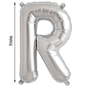 1 pc 16" Mylar Foil Balloon - Silver Letters