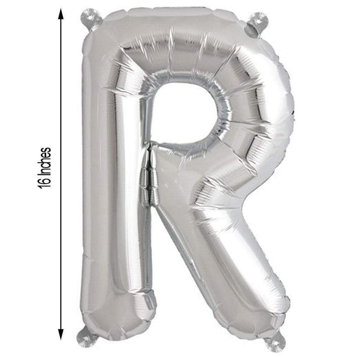 1 pc 16" Mylar Foil Balloon - Silver Letters