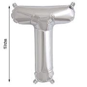 1 pc 16" Mylar Foil Balloon - Silver Letters