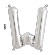 1 pc 16" Mylar Foil Balloon - Silver Letters