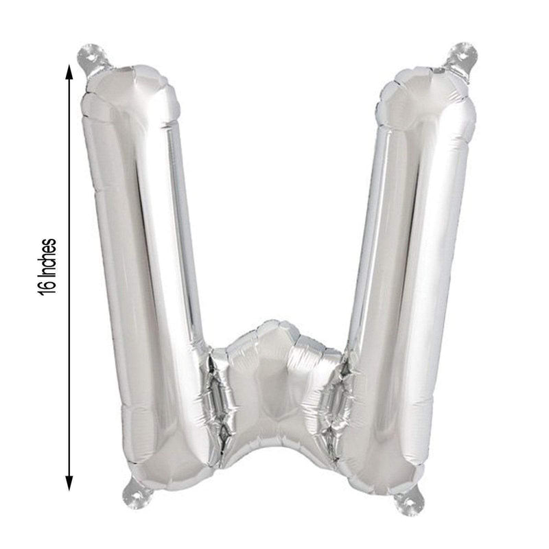 1 pc 16" Mylar Foil Balloon - Silver Letters