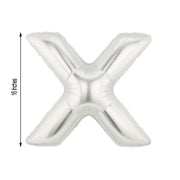 1 pc 16" Mylar Foil Balloon - Silver Letters