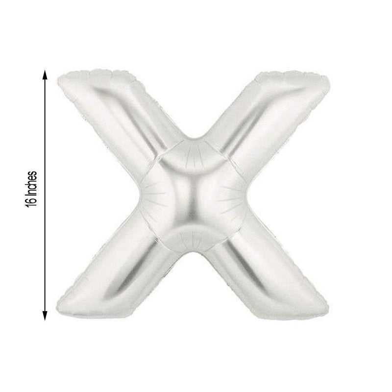 1 pc 16" Mylar Foil Balloon - Silver Letters