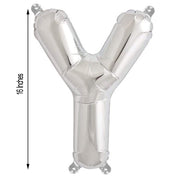 1 pc 16" Mylar Foil Balloon - Silver Letters